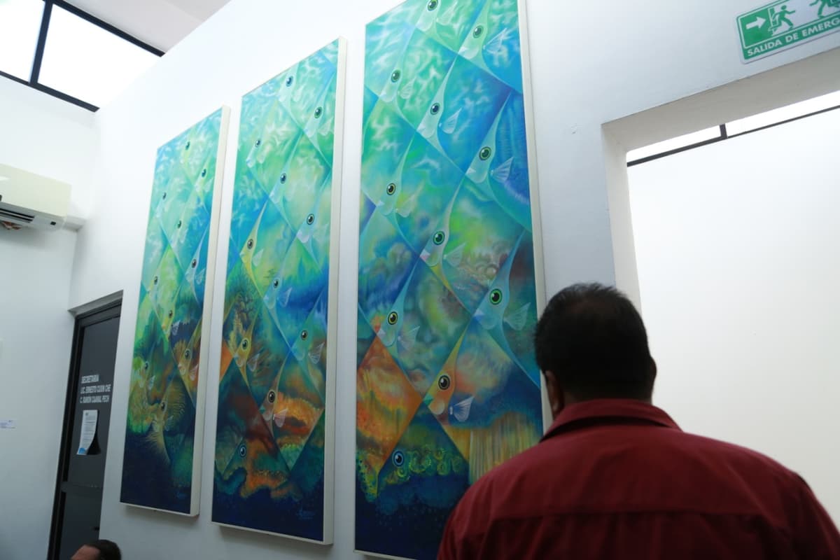 Inauguran exposición “Mar Adentro” del maestro Geovanni Abashadur, en Tulum
