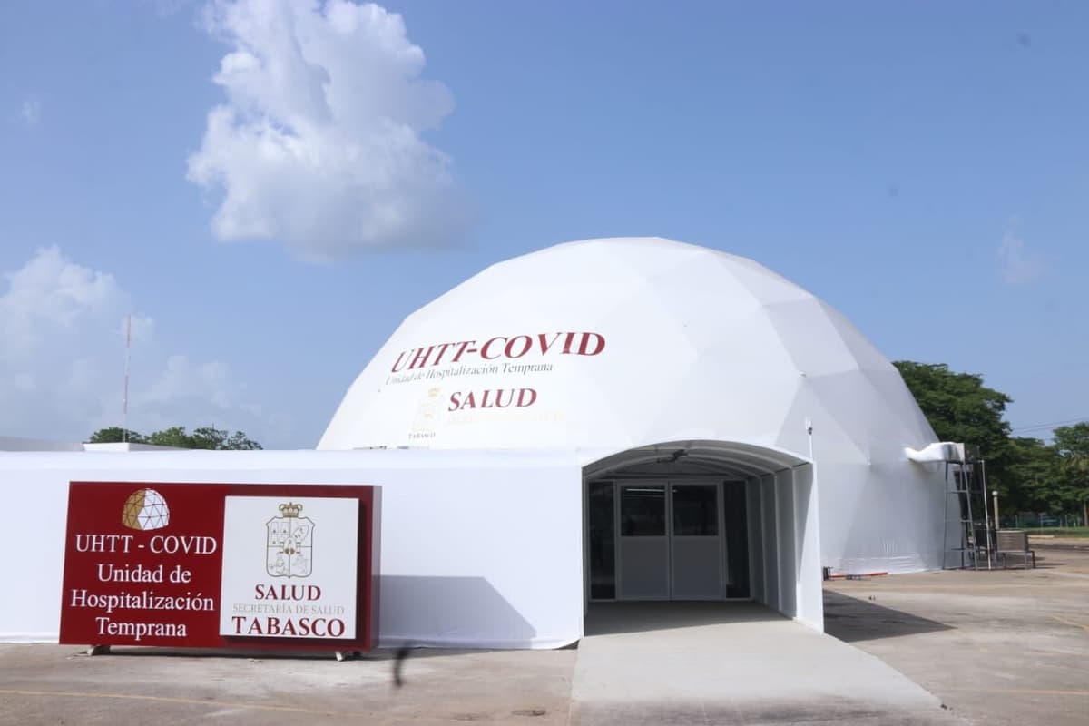 Supervisa López Gatell domo hospitalario temporal en Tabasco