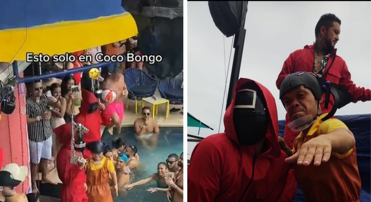 VIDEO: Recrean turistas y cancunenses escena de 'El juego del Calamar' en el Coco Bongo