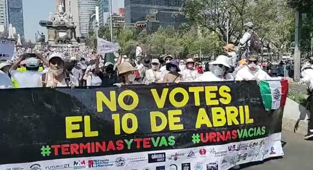 Video: Se manifiestan contra revocación de mandato en todo México; piden no salir a votar