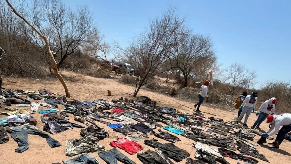 Madres buscadoras encuentran restos humanos y prendas de vestir en Sonora