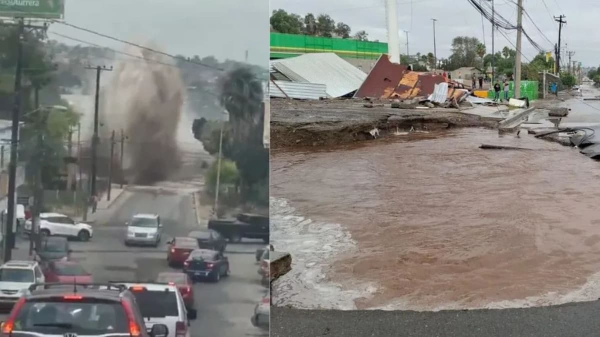 Video: Revienta tubería en Baja California y deja sin agua a más de 600 colonias de Tijuana y Rosarito