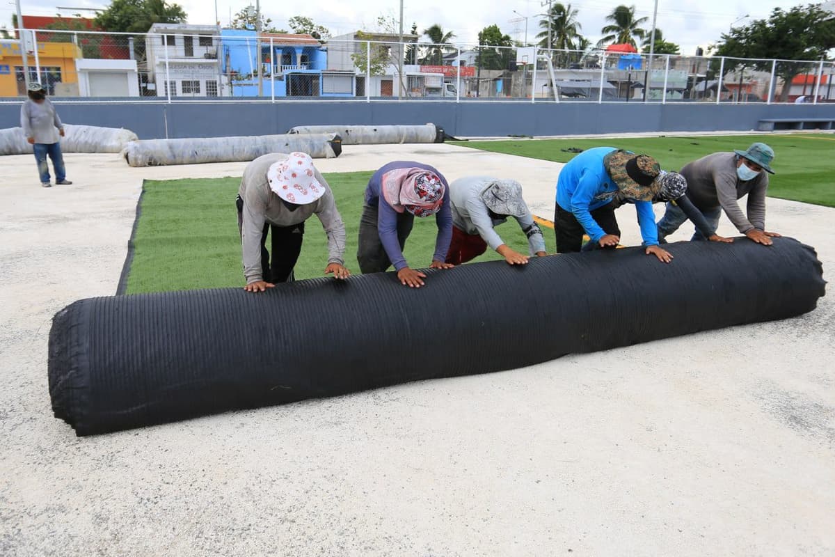 Avanzan obras de mantenimiento y rehabilitación de la Unidad Deportiva “Luis Donaldo Colosio”
