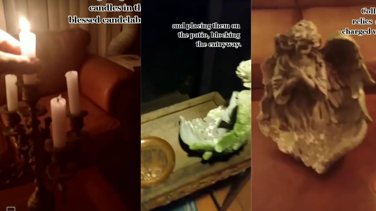 VIDEO: Sujeto realiza rituales nocturnos para proteger a su familia de los "vampiros"