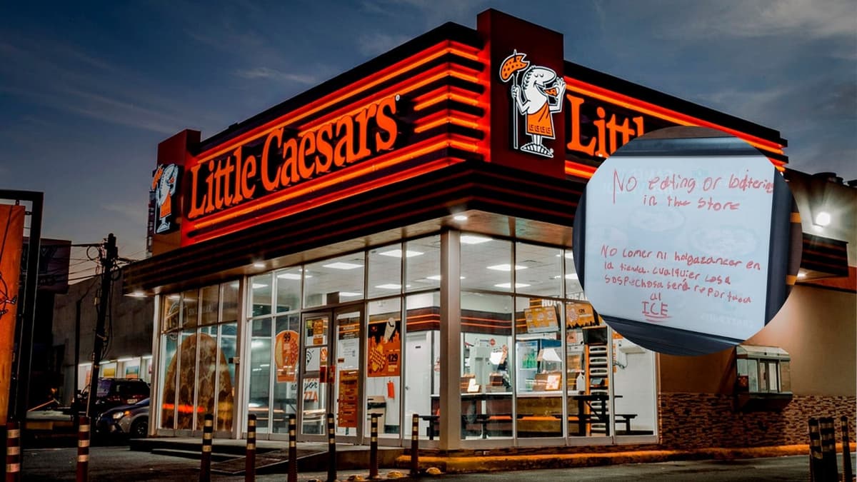 Gerente de Little Caesars amenaza a migrantes con llamar al "ICE" si comen en su local, en Estados Unidos