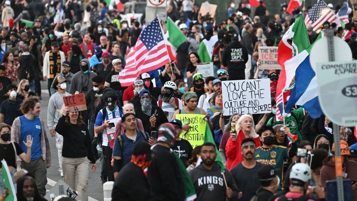 Video: Tiktoker asegura que le pagaron 150 dólares diarios por protestar en Los Ángeles, California