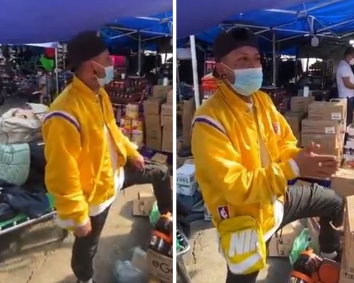 Video: Comerciante de tianguis se viraliza por vender productos 'robaditos, pero no clonaditos'