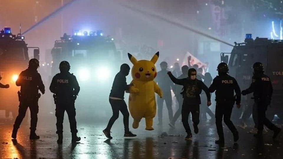 Video: Manifestante disfrazado de Pikachu se une a las protestas contra el Gobierno en Turquía